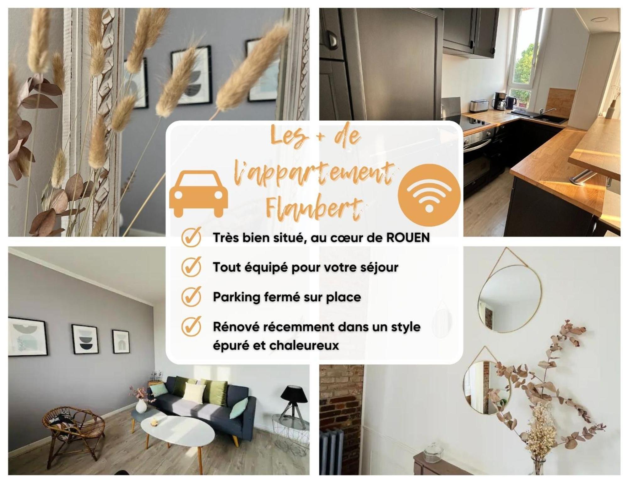 Le Flaubert, Appartement Et Parking En Centre Ville Rouen Zewnętrze zdjęcie